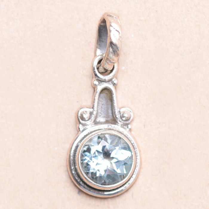 Topaz modrý přívěsek stříbro Ag 925 MIX10 - 1