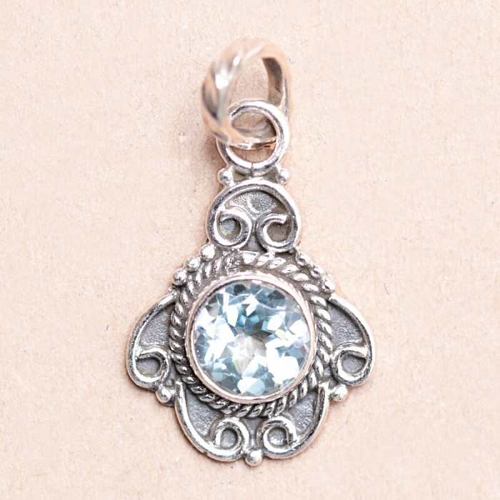Topaz modrý přívěsek stříbro Ag 925 MIX8 - 1