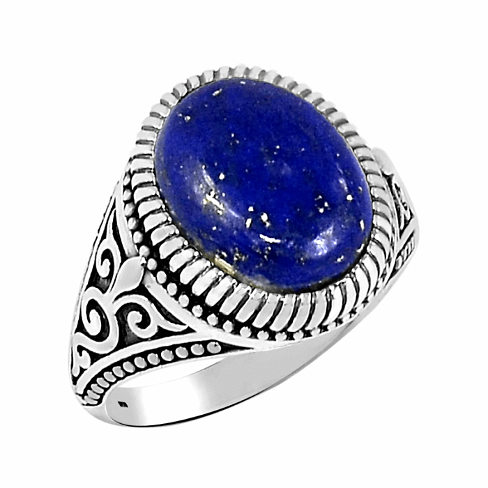 1011 Pánský stříbrný prsten s Lapisem lazuli - 65 mm (US 11)