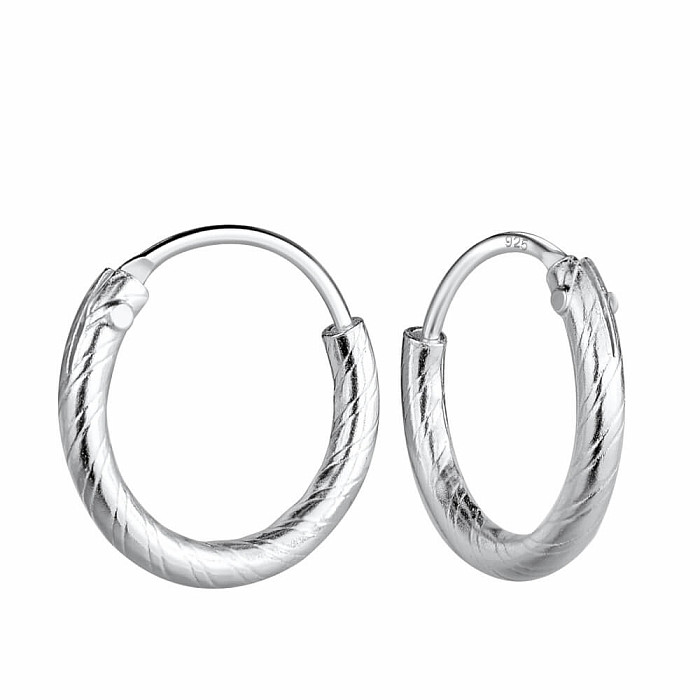 3230 Stříbrné 12 mm kruhy TWISTED - 1