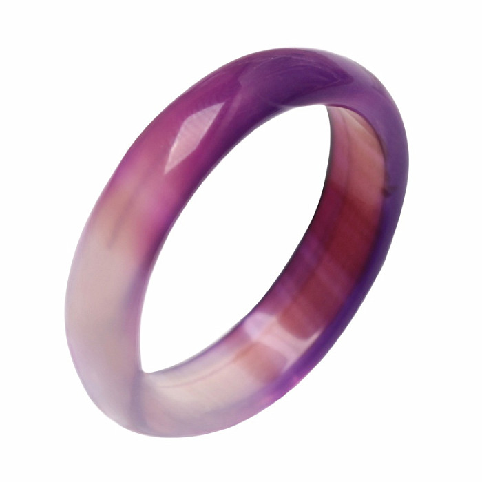 Achát fialový prsten Kruh - 54 mm (US 7)