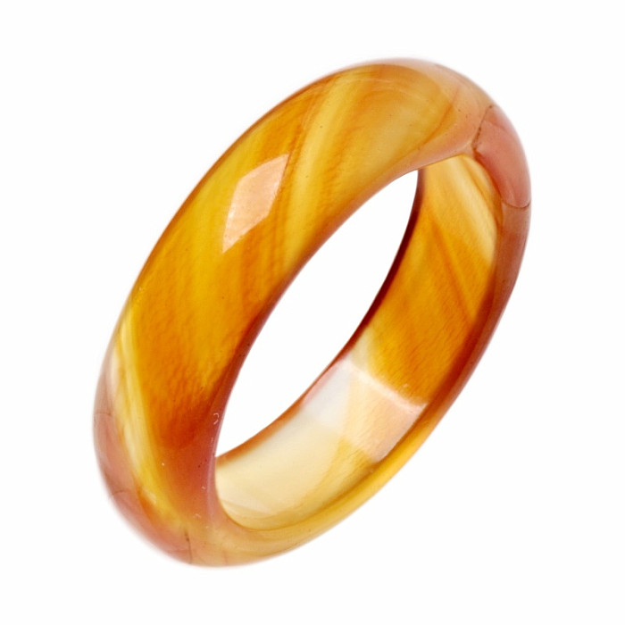Achát hnědý prsten Kruh - 54 mm (US 7)