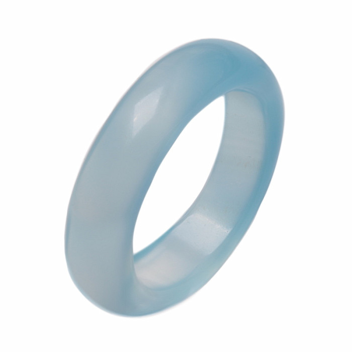 Achát modrý prsten Kruh - 54 mm (US 7)