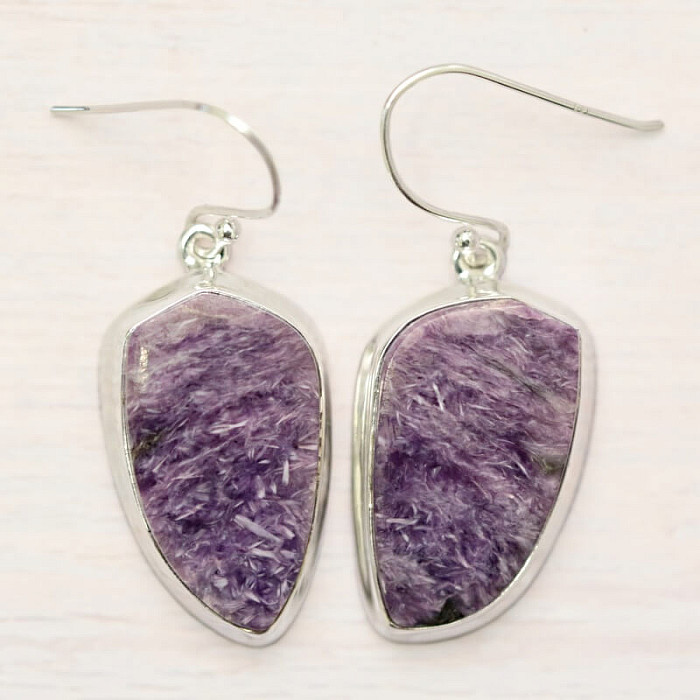 Čaroit náušnice stříbro Ag 925 E1079 - 2