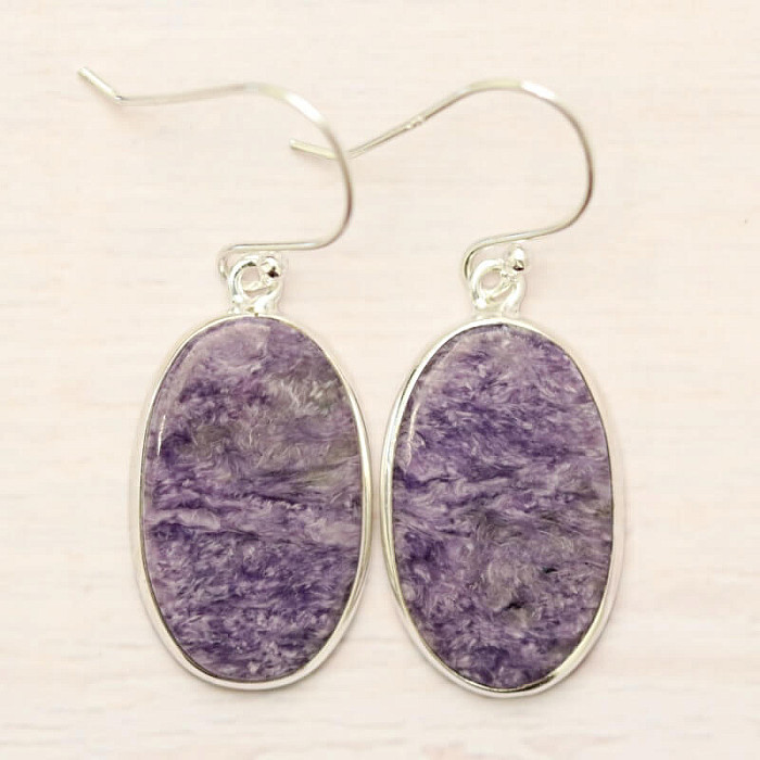 Čaroit náušnice stříbro Ag 925 E1145 - 2