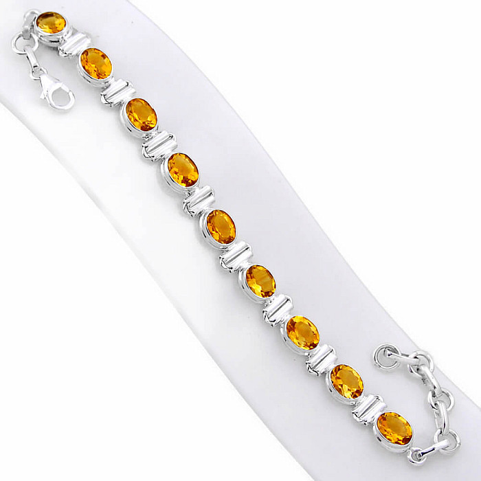 Citrín náramek stříbro Ag 925 34314 - 16