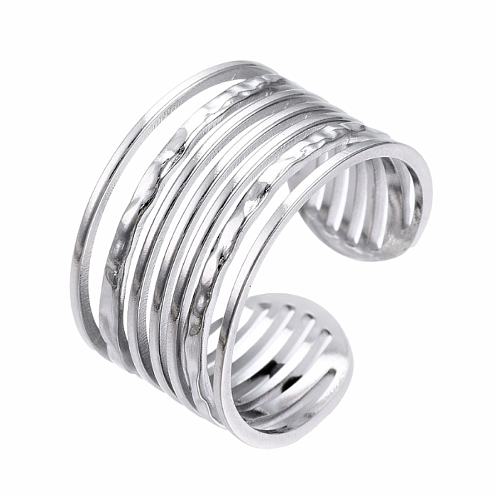 Dámský ocelový prsten Silver multistrand - 53 mm (US 6