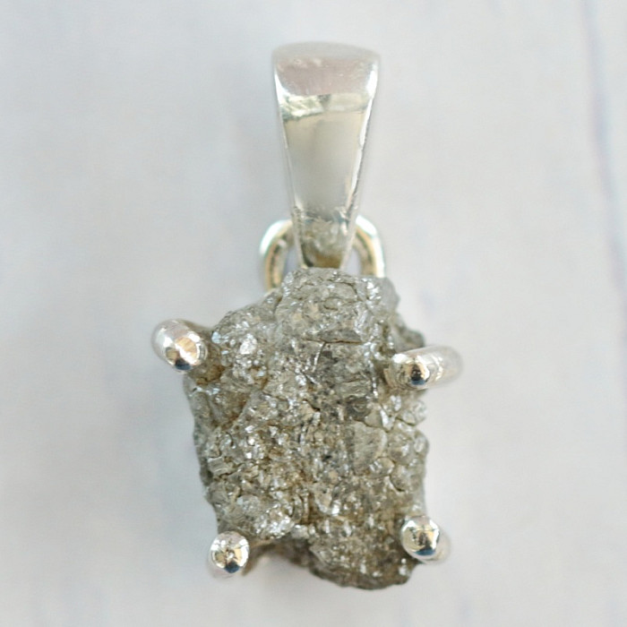 Diamant přírodní surový přívěsek stříbro Ag 925 LOT68 - 0
