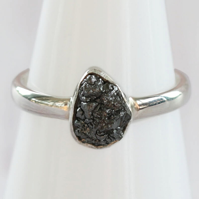 Diamant přírodní surový prsten stříbro Ag 925 R263 - 54 mm (US 7)