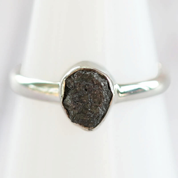 Diamant přírodní surový prsten stříbro Ag 925 R265 - 54 mm (US 7)