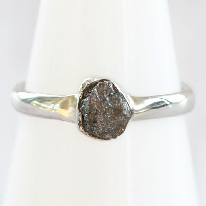 Diamant přírodní surový prsten stříbro Ag 925 R281 - 54 mm (US 7)
