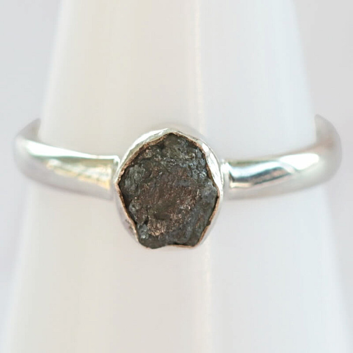 Diamant přírodní surový prsten stříbro Ag 925 R293 - 54 mm (US 7)