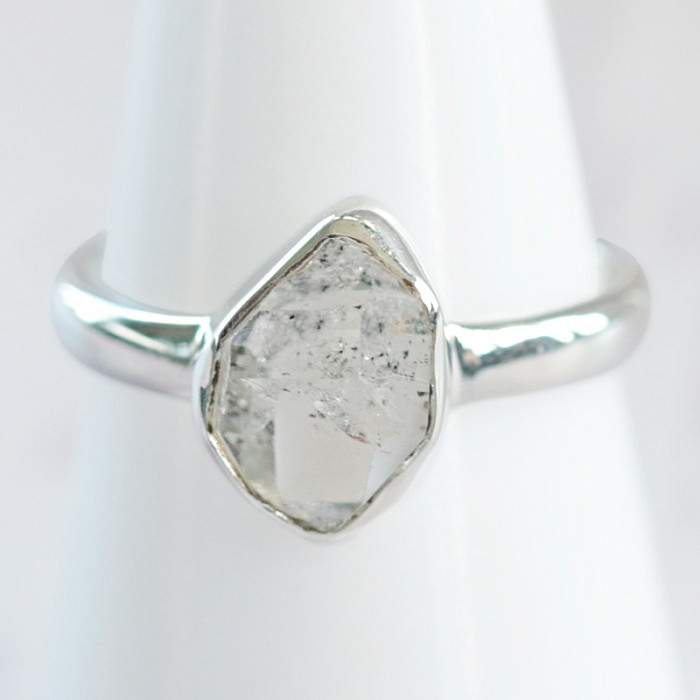 Herkimer diamant prsten stříbro Ag 925 R3926 - 54 mm (US 7)