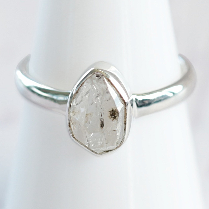 Herkimer diamant prsten stříbro Ag 925 R3930 - 57 mm (US 8)