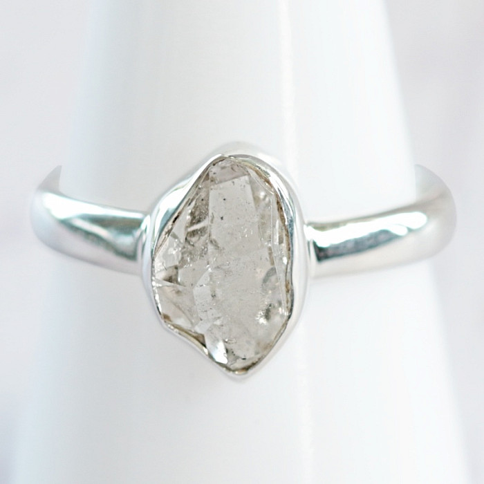 Herkimer diamant prsten stříbro Ag 925 R3932 - 56 mm (US 7