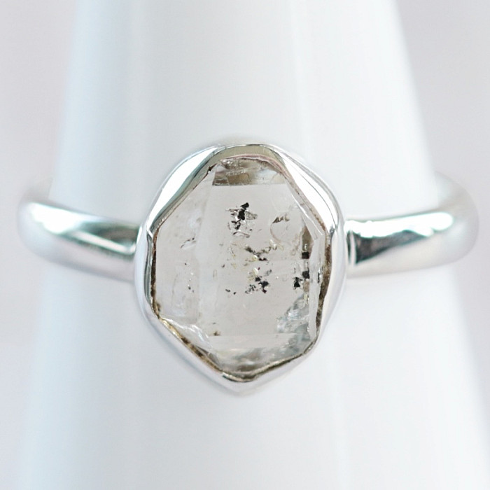 Herkimer diamant prsten stříbro Ag 925 R3938 - 54 mm (US 7)