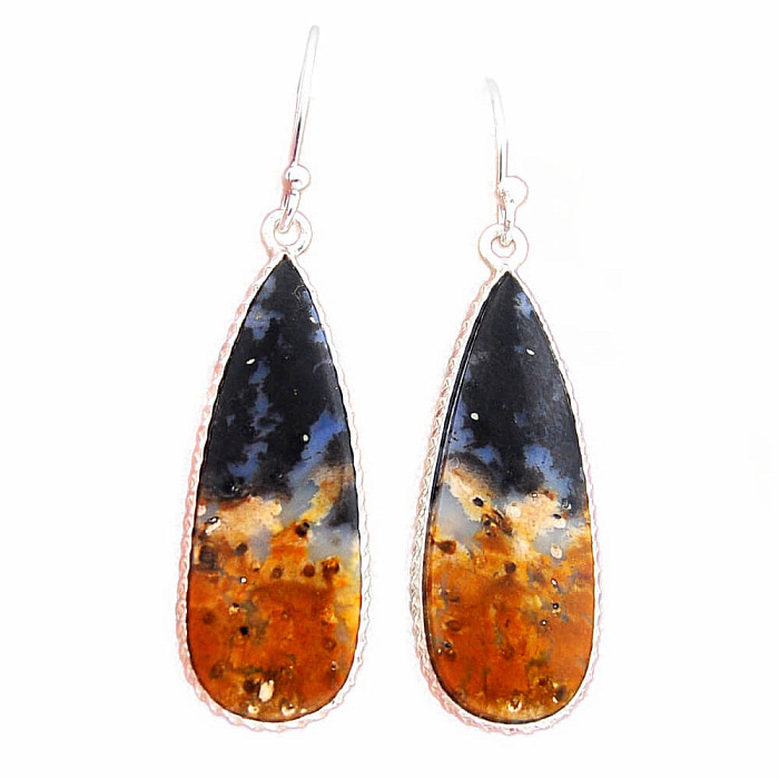 Jaspis Oceán náušnice stříbro Ag 925 53659 - 3