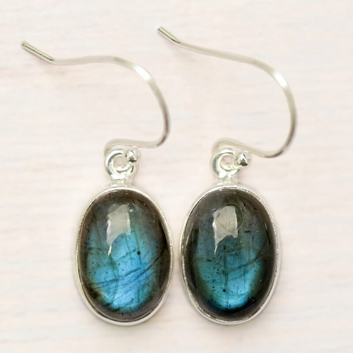 Labradorit duhový náušnice stříbro Ag 925 E499 - 1