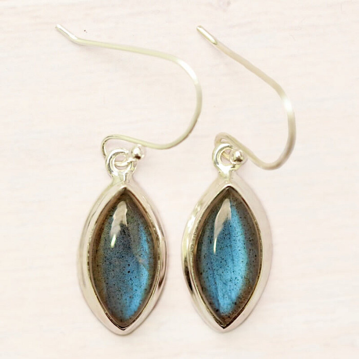 Labradorit duhový náušnice stříbro Ag 925 E518 - 1