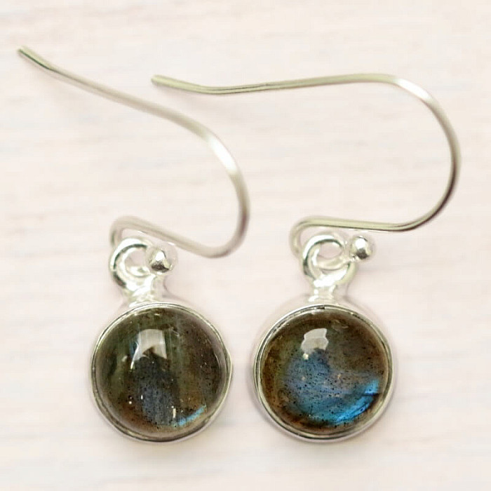 Labradorit duhový náušnice stříbro Ag 925 E697 - 0