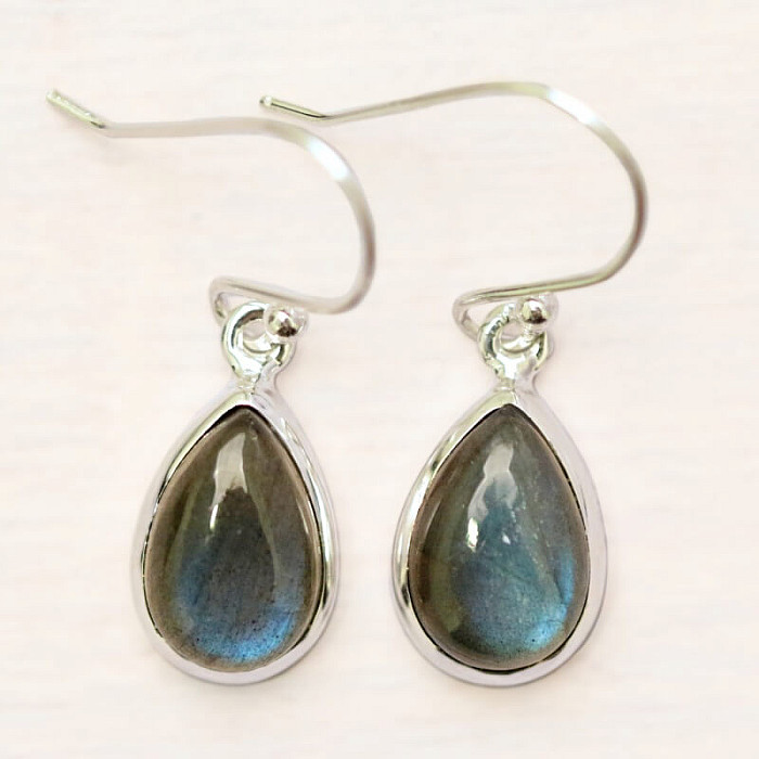 Labradorit duhový náušnice stříbro Ag 925 E708 - 1