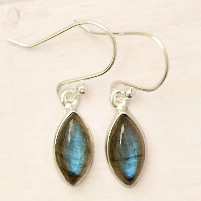 Labradorit duhový náušnice stříbro Ag 925 E709 - 1