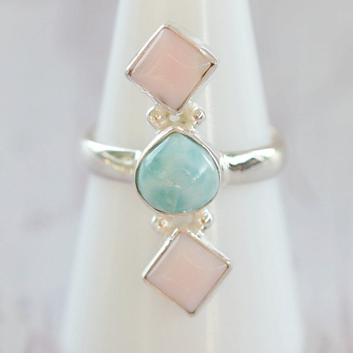 Larimar prsten stříbro Ag 925 22866 - 57 mm (US 8)