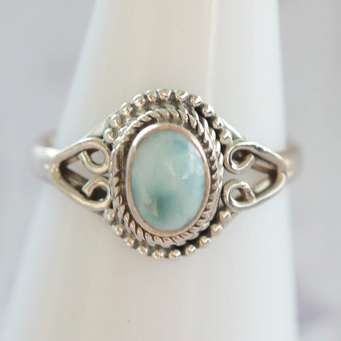 Larimar prsten stříbro Ag 925 64215 - 54 mm (US 7)