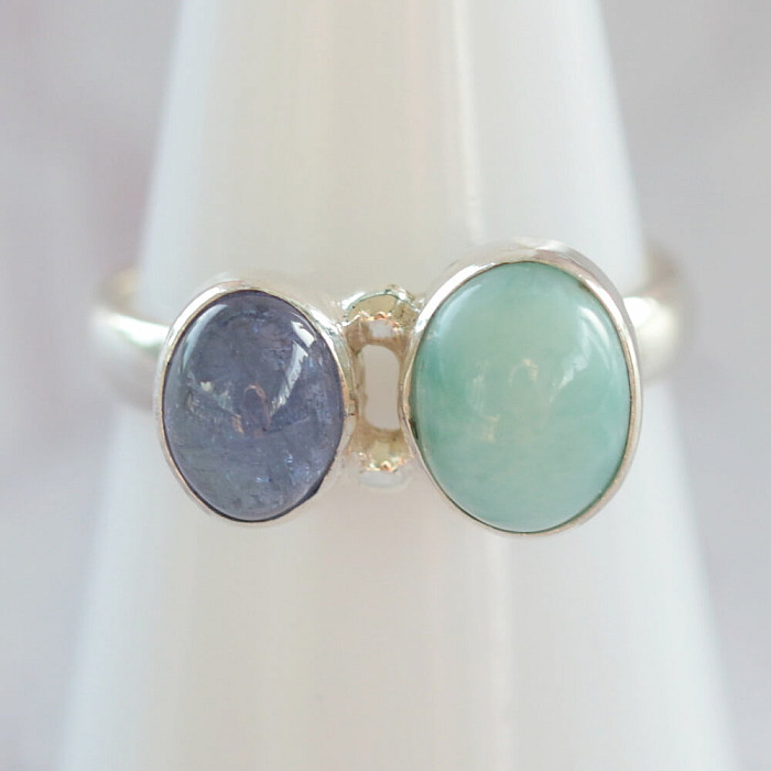 Larimar prsten stříbro Ag 925 85219 - 57 mm (US 8)