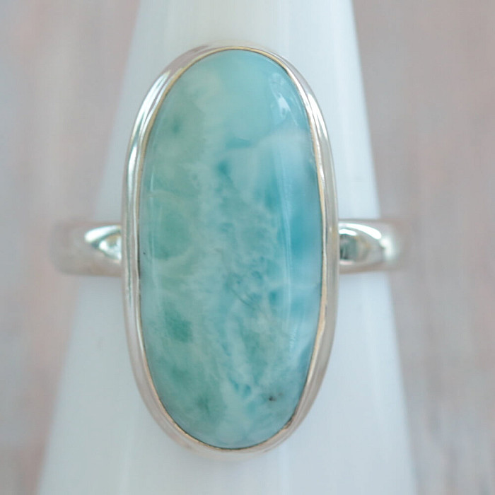 Larimar prsten stříbro Ag 925 LOT381 - 62 mm (US 10)