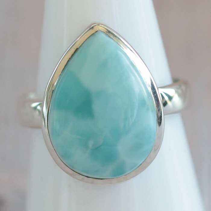 Larimar prsten stříbro Ag 925 LOT385 - 59 mm (US 9)
