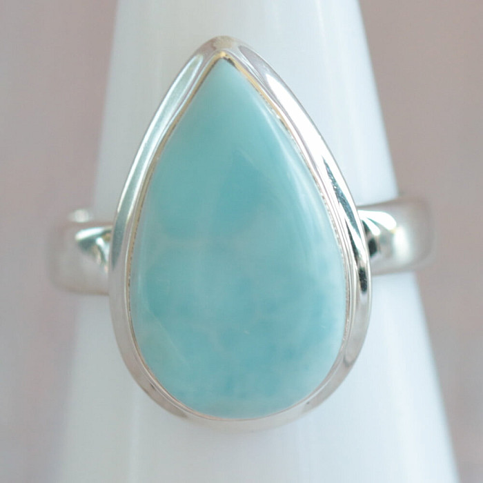 Larimar prsten stříbro Ag 925 LOT388 - 54 mm (US 7)