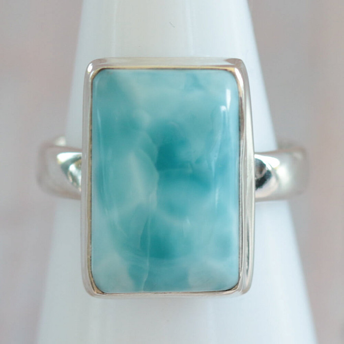 Larimar prsten stříbro Ag 925 LOT390 - 54 mm (US 7)