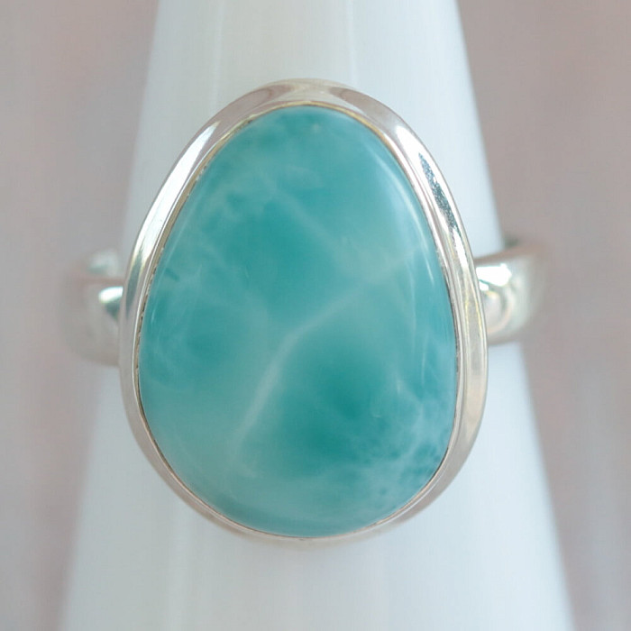 Larimar prsten stříbro Ag 925 LOT395 - 56 mm (US 7