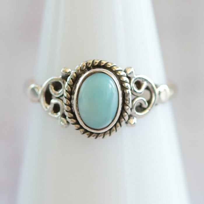 Larimar prsten stříbro Ag 925 MIX146 - 53 mm (US 6