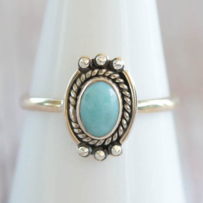 Larimar prsten stříbro Ag 925 MIX148 - 60 mm (US 9
