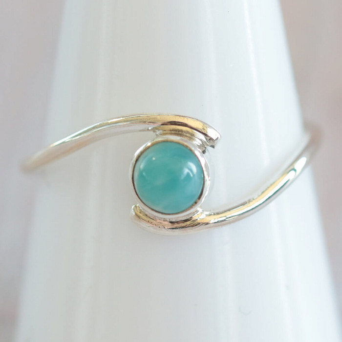 Larimar prsten stříbro Ag 925 MIX16 - 60 mm (US 9