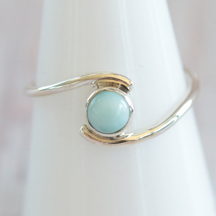 Larimar prsten stříbro Ag 925 MIX17 - 55 mm (US 7