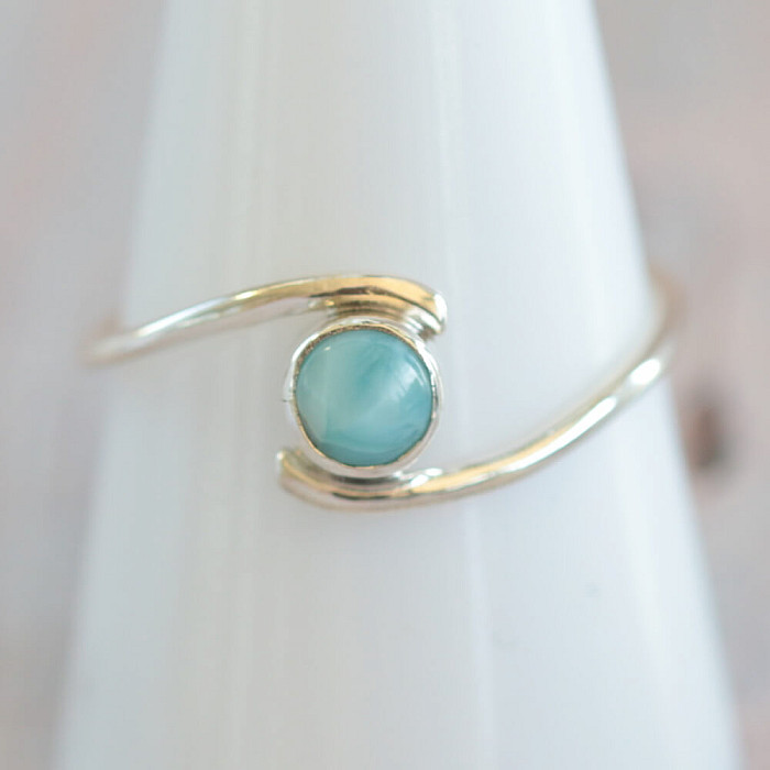 Larimar prsten stříbro Ag 925 MIX20 - 60 mm (US 9