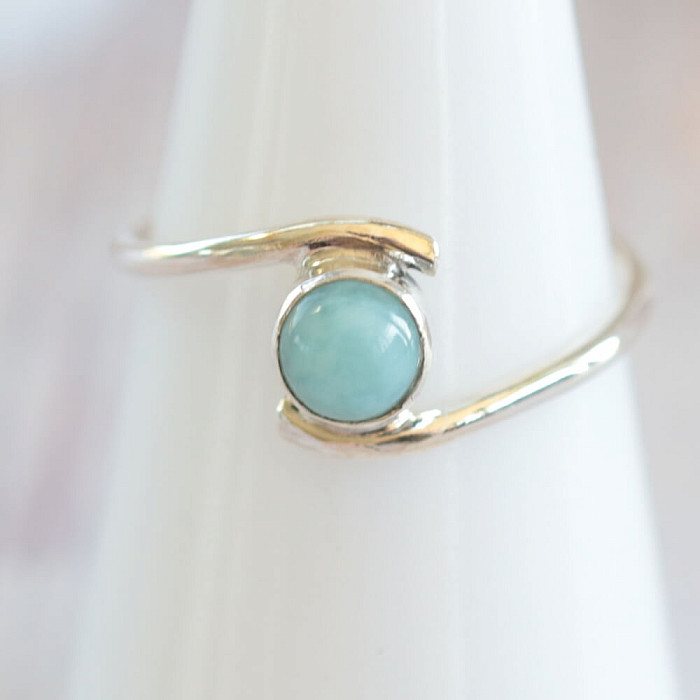 Larimar prsten stříbro Ag 925 MIX21 - 52 mm (US 6)