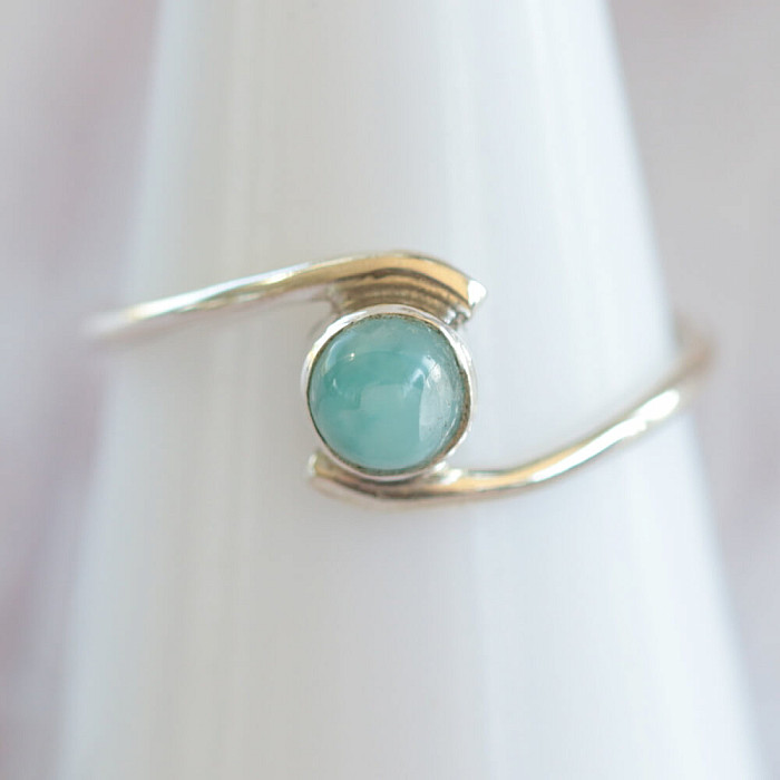 Larimar prsten stříbro Ag 925 MIX24 - 58 mm (US 8
