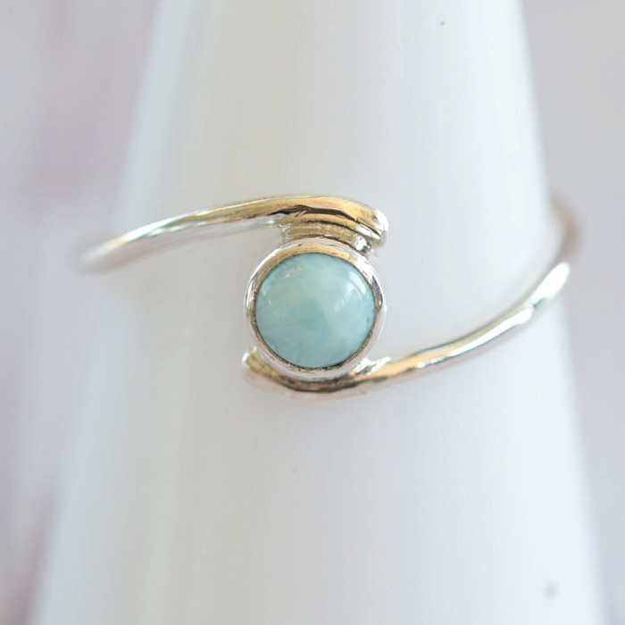 Larimar prsten stříbro Ag 925 MIX25 - 57 mm (US 8)