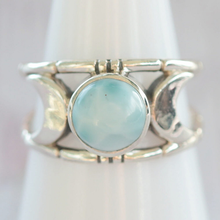 Larimar prsten stříbro Ag 925 N7721 - 57 mm (US 8)