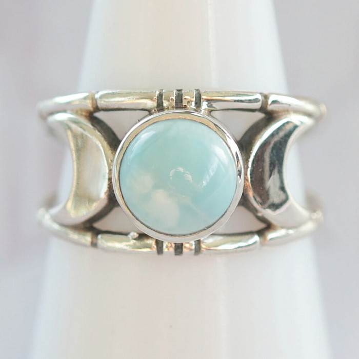 Larimar prsten stříbro Ag 925 N7722 - 55 mm (US 7