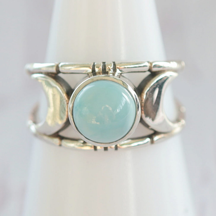 Larimar prsten stříbro Ag 925 N7727 - 57 mm (US 8)
