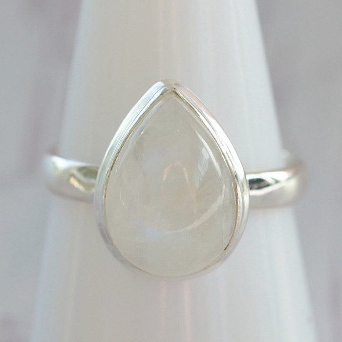 Měsíční kámen duhový prsten stříbro Ag 925 45573 - 59 mm (US 9)