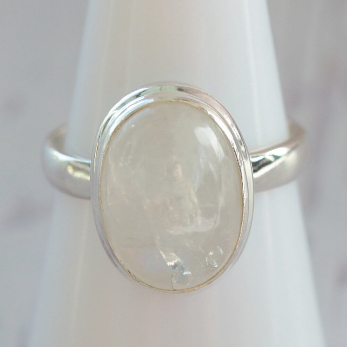 Měsíční kámen duhový prsten stříbro Ag 925 45578 - 54 mm (US 7)