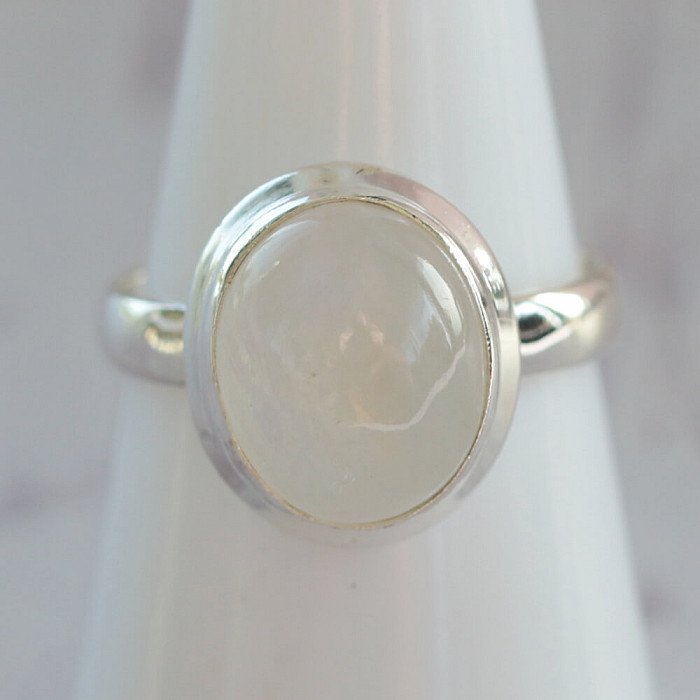 Měsíční kámen duhový prsten stříbro Ag 925 45580 - 55 mm (US 7