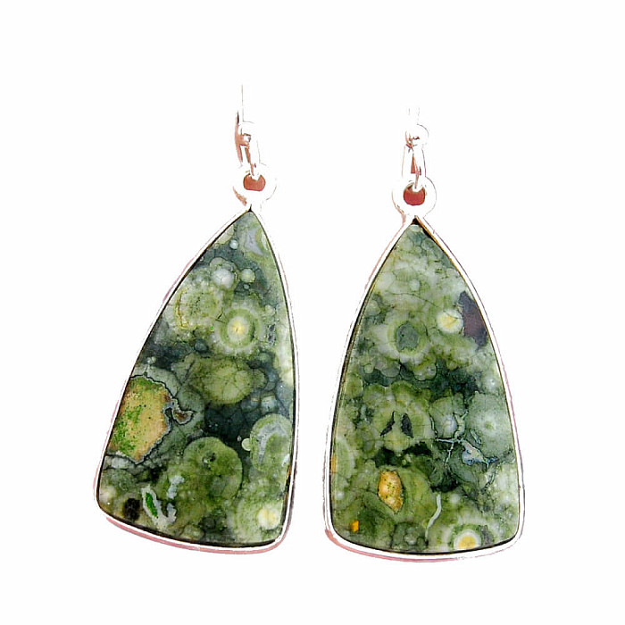 Ryolit náušnice stříbro Ag 925 53680 - 2