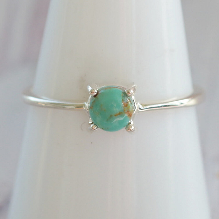 Tyrkys Mohave prsten stříbro Ag 925 45834 - 60 mm (US 9